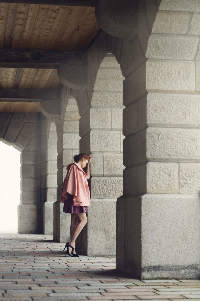 Garments by Zara James. Model is Mona